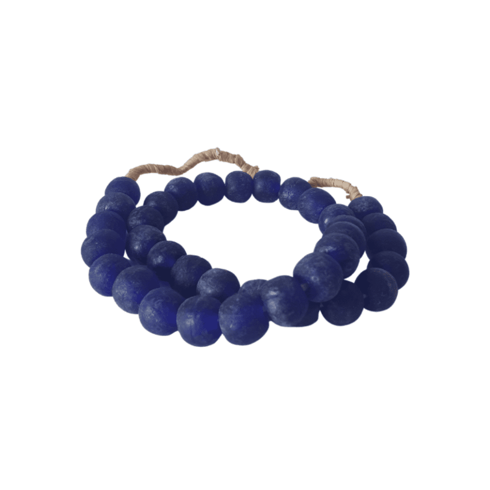 Navy Glass Decorative Beads