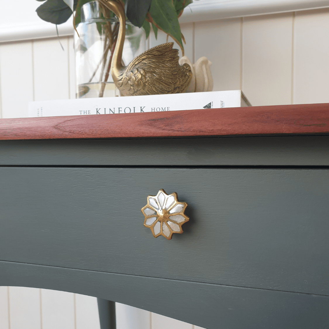 Mother of pearl Decorative Knob with boho style decor