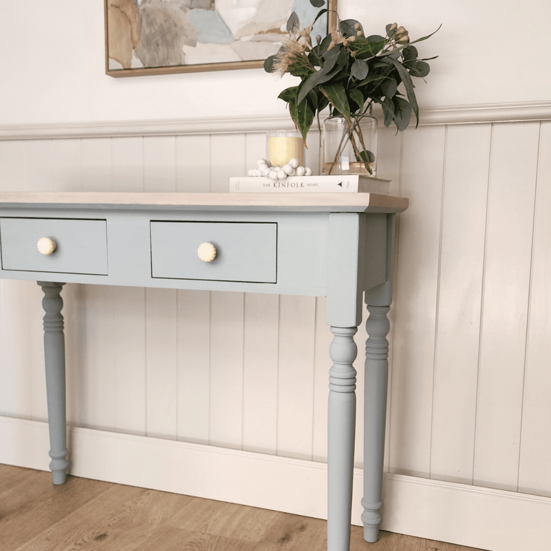 White Glass decorative Beads used in coastal vignette