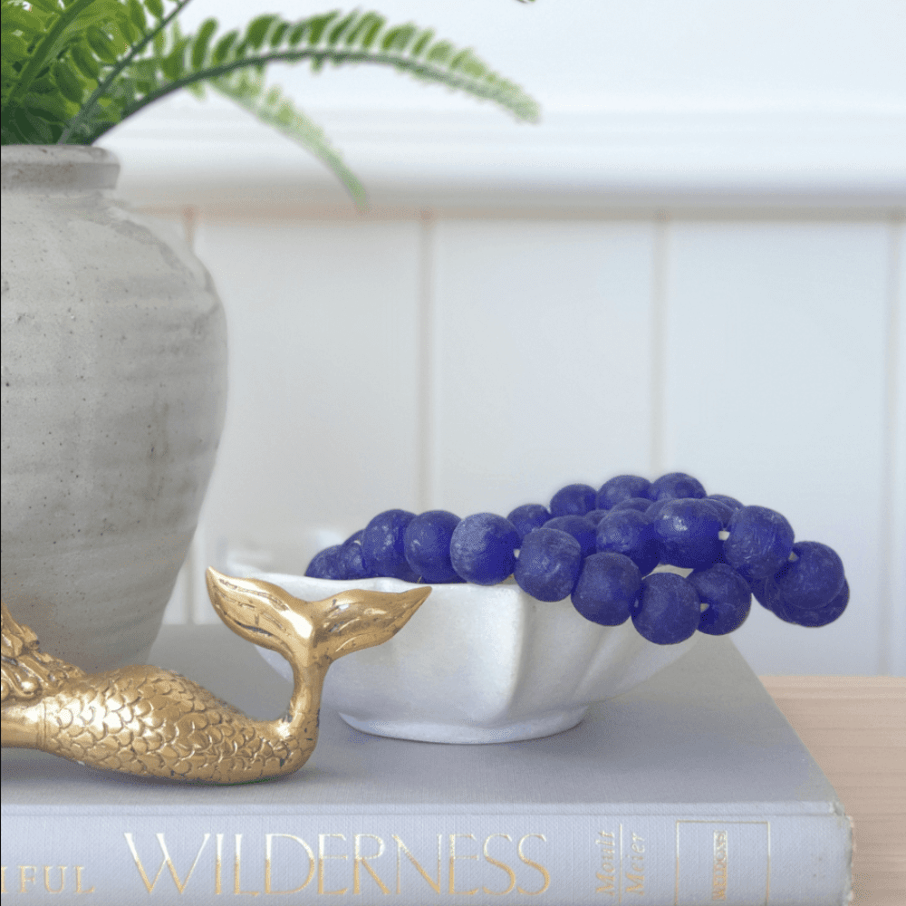 Navy Glass Decorative Beads styling coastal decor