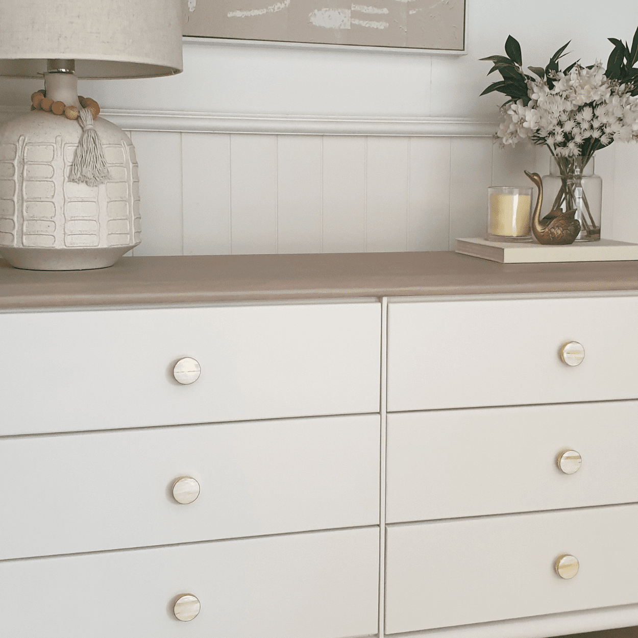 bone decorative knob with boho style decor