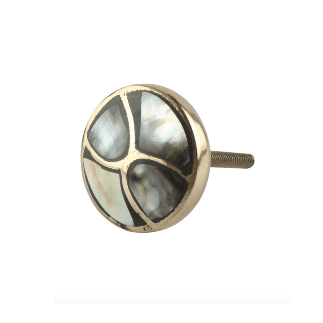 pearl brass knob